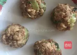 Illustration of how to make steamed rape meatballs 4