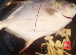 Illustration of braised golden pomfret 3