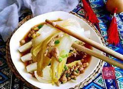 Illustration of how to make steamed baby cabbage with minced meat 9