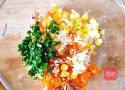 Illustration of how to make colorful egg rolls 1