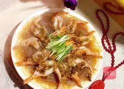 Illustration of how to make garlic vermicelli shrimp with open back 14