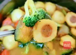 Curry fish balls Vegetable stew recipe 6