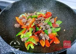 Illustration of Stir-fried Beef with Colorful Peppers 7