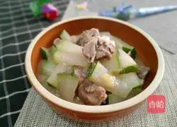 Illustration of braised winter melon with tube bones 1