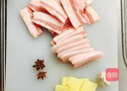 Illustration of how to make rice noodles and meat 1