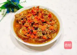 Illustration of steamed beef tendons with mushrooms 18