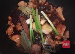 Illustration of how to cook chicken legs with quail eggs 5