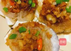 Illustration of how to make steamed scallops with garlic vermicelli 8