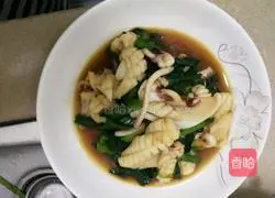 Illustration of how to make stir-fried squid with leeks 6