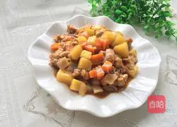 Illustration of how to make curry potato braised chicken 8