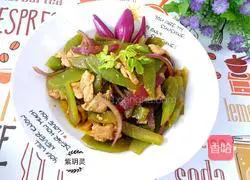 Illustration of how to stir-fry lettuce and meat 7