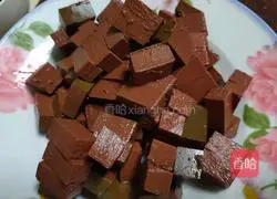 Illustration of how to make fried duck blood with shrimps 3