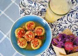 Illustration of how to make bitter melon stuffed with pork and tofu 8