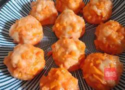 # Steamed Vegetables#Golden Pumpkin Steamed Meatballs Recipe Illustration 6