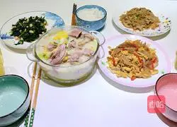 Illustration of how to stew salted goose with baby cabbage 7