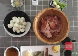 Illustration of how to cook chicken legs with quail eggs 1