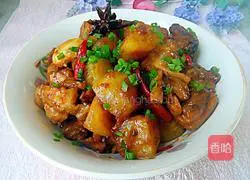 Illustration of chicken stewed with potatoes 12