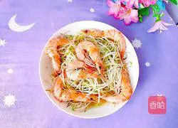Illustration of how to make steamed bean sprouts and shrimp 12