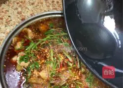 Boiled fish , illustration of how to make spicy boiled fish 16
