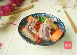 Stewed yam and pork ribs Practice illustration 1