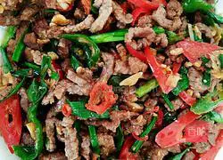 Illustration of how to make fried beef with chili pepper 15