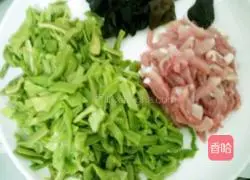 Stir-fried with moss Illustration of how to make shredded pork 1