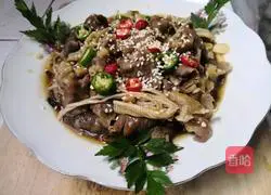 Illustration of how to make fried beef with enoki mushrooms 15