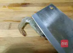 Illustration of how to make garlic vermicelli with open side shrimp 9