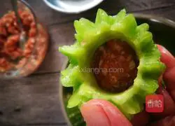 # Steamed Vegetables# Golden Corn Bitter Melon Stuffed Recipe Illustration 9