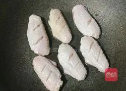 Illustration of how to make oyster sauce chicken wings bento 4