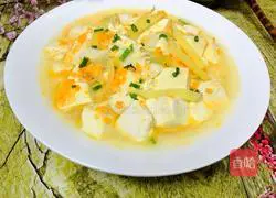 Illustration of how to make salted egg yolk tofu 8