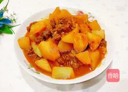 Illustration of how to cook beef tendons with potatoes 15