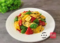 Illustration of how to make scrambled eggs with colored peppers 10