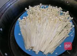 #河北菜#Garlic Enoki Mushroom Recipe Illustration 5