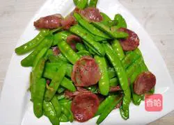 Illustration of how to make sausage and pea pods 5