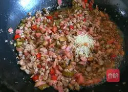 Illustration of the Beijing specialty dish of stir-fried minced pork with kimchi 11