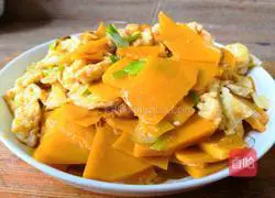 Illustration of how to make fried pumpkin slices with eggs 8