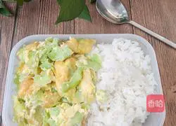 Bitter Melon Scrambled Egg Bento Recipe Illustration 8