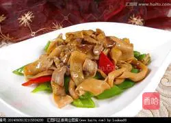 Illustration of how to make fried goose intestines with green pepper 4