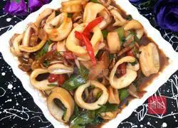 Illustration of how to make ginger-roasted squid 11