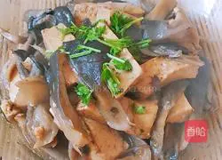 Illustration of how to make mushroom stewed tofu 11
