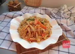 Illustration of how to make stir-fried yuba 4