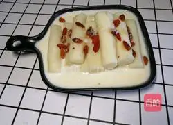 # steamed vegetables# Illustration of how to steam yam with milk 8