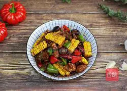 Illustration of how to make mushroom stewed chicken 12