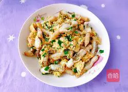 Illustration of how to make scrambled eggs with razor clams 11