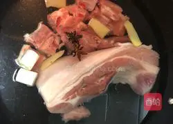 Illustration of how to make braised pork 1