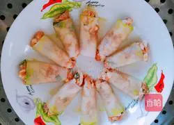 Illustration of how to make minced meat and winter melon rolls 7