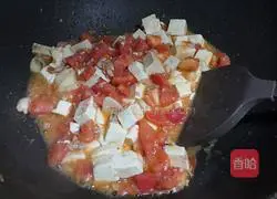 Illustration of how to make tomato stewed tofu 4