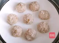 Illustration of how to make pearl meatballs 7