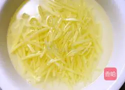 Illustration of how to make vinegar-based potato shreds 2